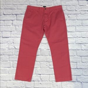 J. Crew Men's Coral Chino Pants 32x30. Flex Slim